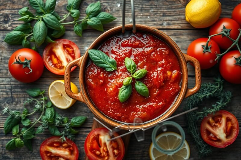 Frische Tomatensauce mit Kräutern statt Zwiebeln und Knoblauch
