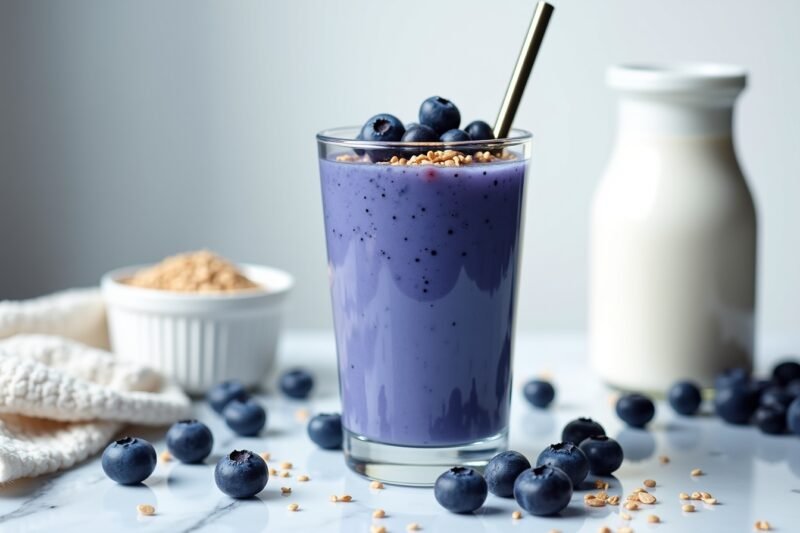 10 Beauty-Smoothie Rezepte für strahlende Haut und Wohlbefinden 1 Heidelbeer-Kollagen-Boost