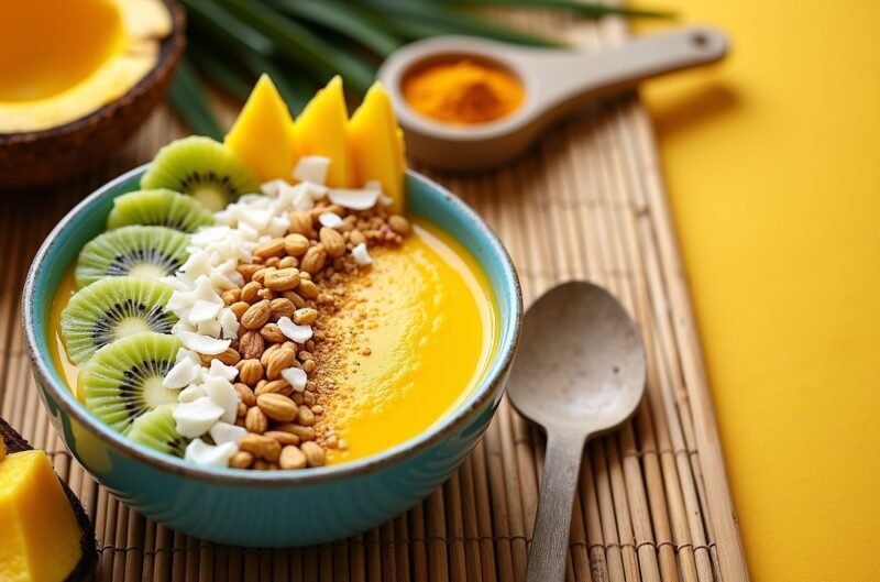 Protein-Smoothie-Bowls: 5 sättigende Rezepte für Fitness und Genuss 3 Tropische Kokos-Protein-Bowl